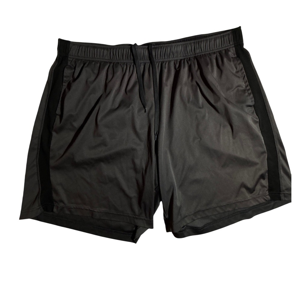 Tek Gear DryTek Mens Black Athletic Gym Training Shorts 3XB Big & Tall Pocketed